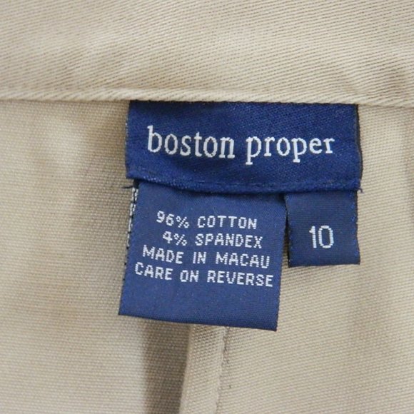 Boston Proper High Waisted Twill Flat Front Pants , Size 10 - Picture 8 of 13